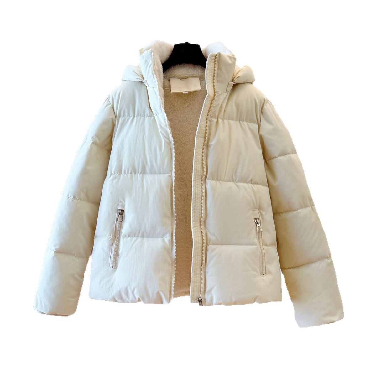 Hooded Puffer Coat Fleece Lined | PRIVERA