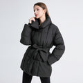 Belted Winter Coat Mid-Length Padded | PRIVERA