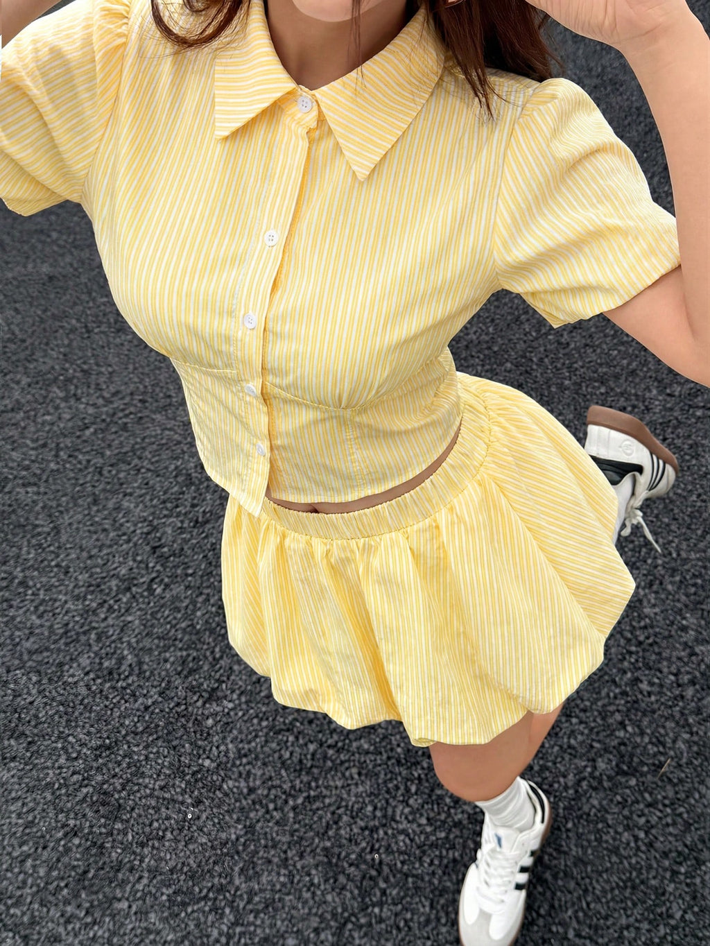 Embroidered Polo Shirt and Skirt Set | PRIVERA