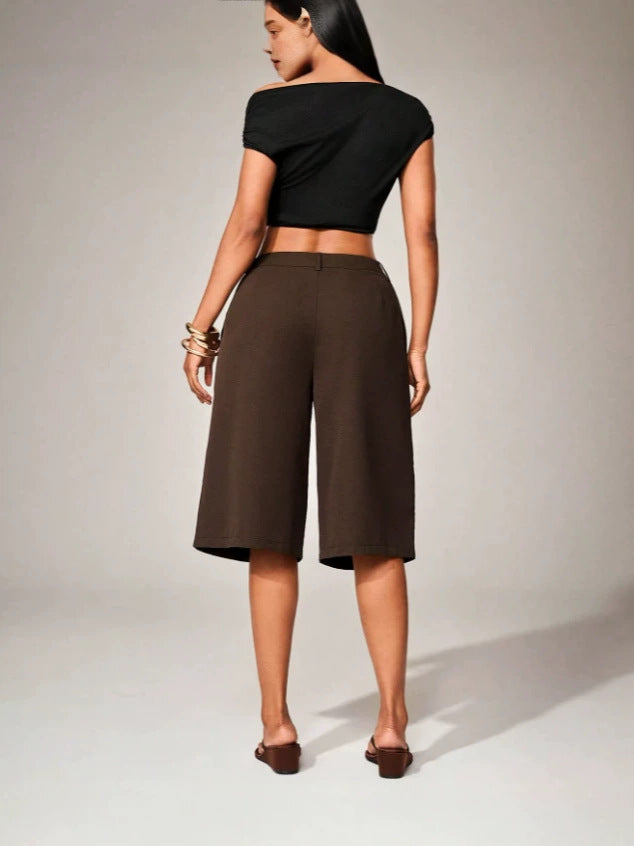 Short Taille Haute Jambes Larges | PRIVERA